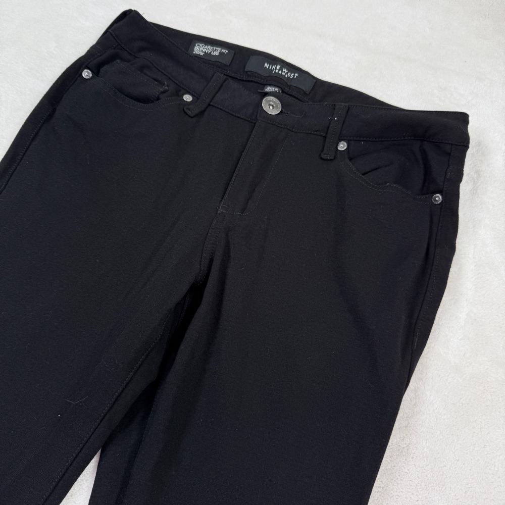 Nine‎ West Jeans Womens 6/28 Black Cigarette Fit Skinny Leg Pants Stretch Casual